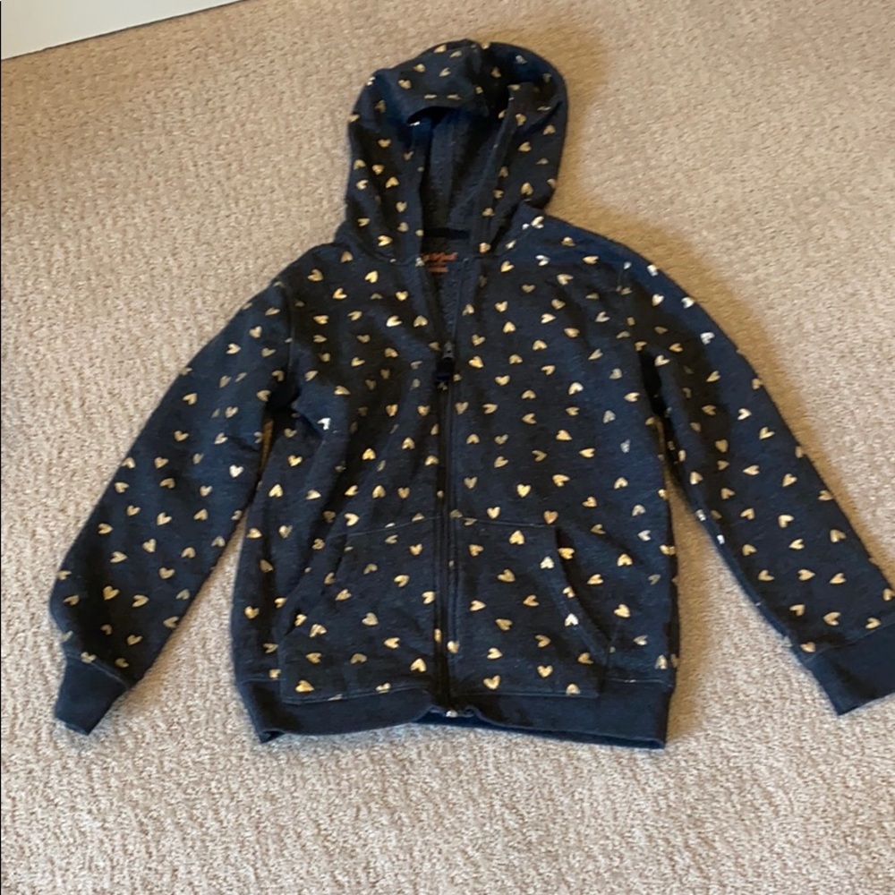 CAT & JACK girls gray hoodie size L 10//12